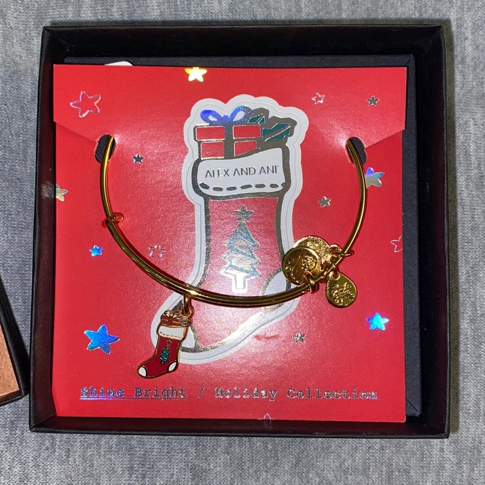 Alex & Ani Christmas stocking bracelet